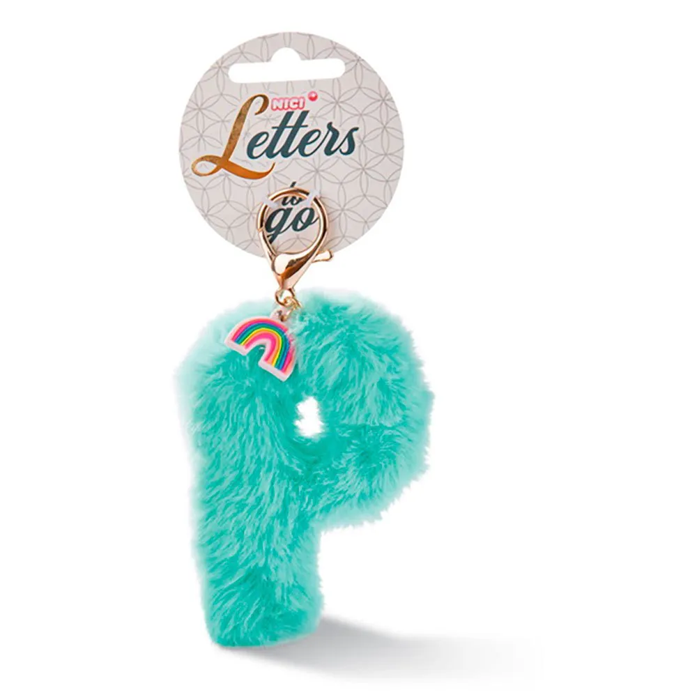 Nici Bag Pendant Plush Letter P Symbol Key Ring 1 Nici Bag Pendant Plush Letter P Symbol Key Ring