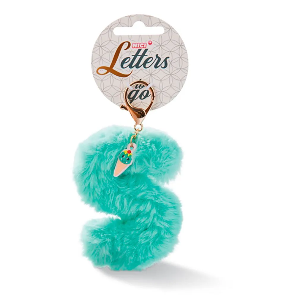 Nici Bag Pendant Plush Letter S Symbol Key Ring 1 Nici Bag Pendant Plush Letter S Symbol Key Ring