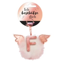 Nici Bag Pendant Plush Pompom Letter F Key Ring