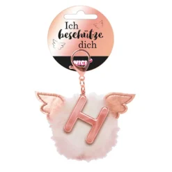 Nici Bag Pendant Plush Pompom Letter H Key Ring