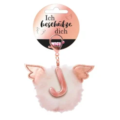 Nici Bag Pendant Plush Pompom Letter J Key Ring