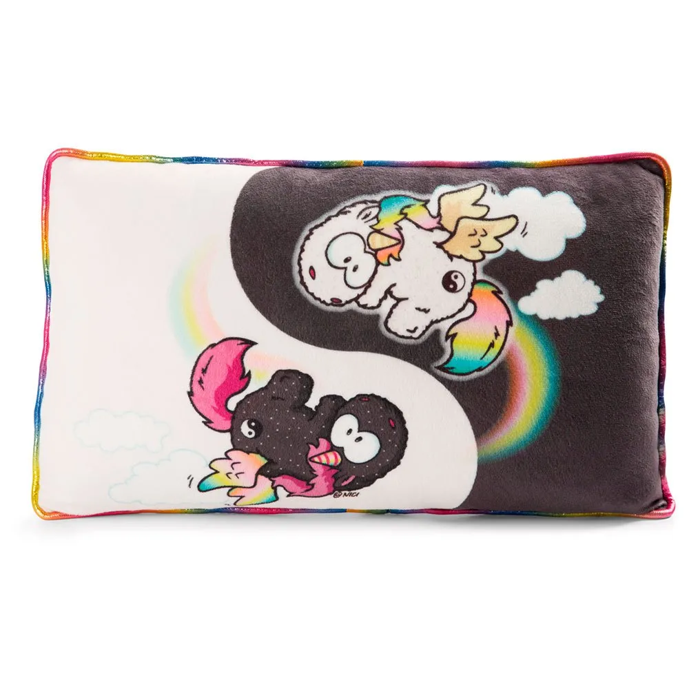 Nici Cushion Rainbow Yin & Rainbow Yang Rectangular 43X 1 Nici Cushion Rainbow Yin & Rainbow Yang Rectangular 43X
