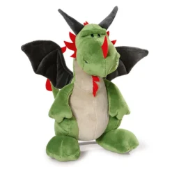 Nici Dragon Green 45 Cm Sitting With Red Jags Key Ring