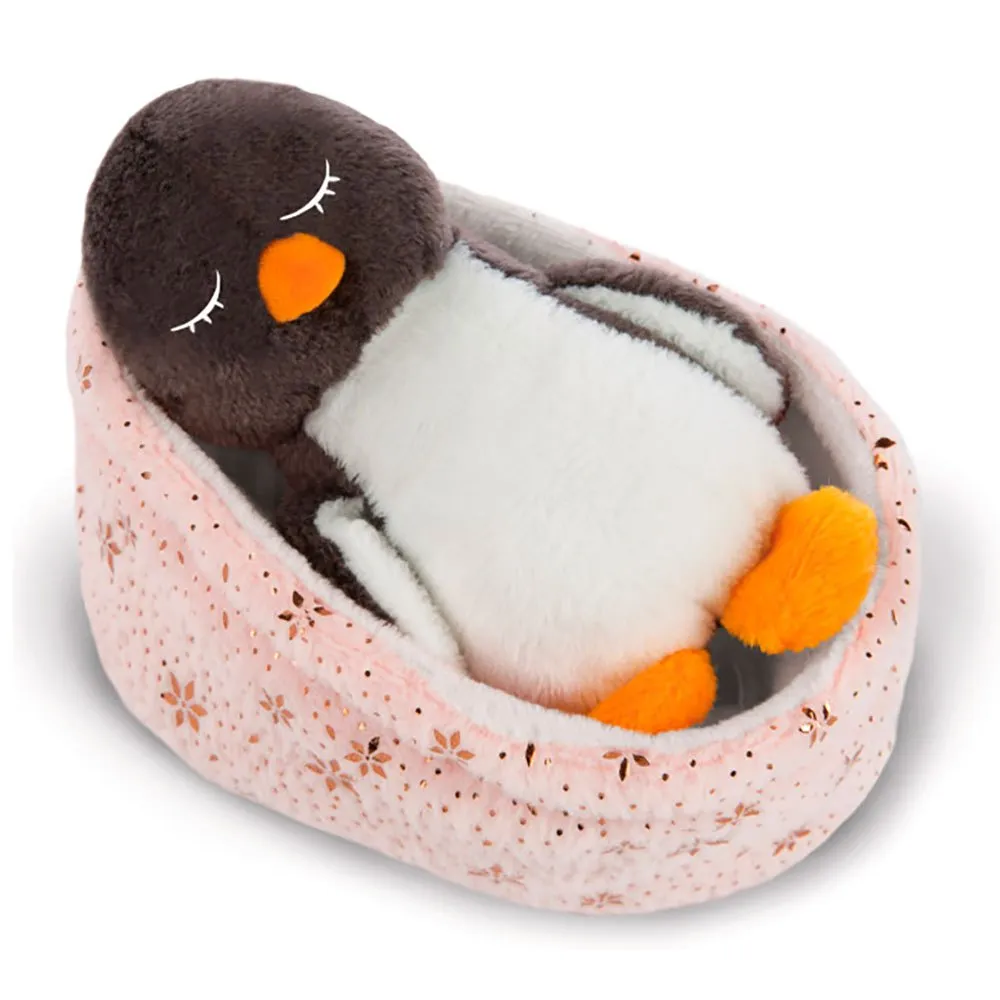 Nici Penguin Noshy 12 Cm Sleeping In Basket Teddy 1 Nici Penguin Noshy 12 Cm Sleeping In Basket Teddy