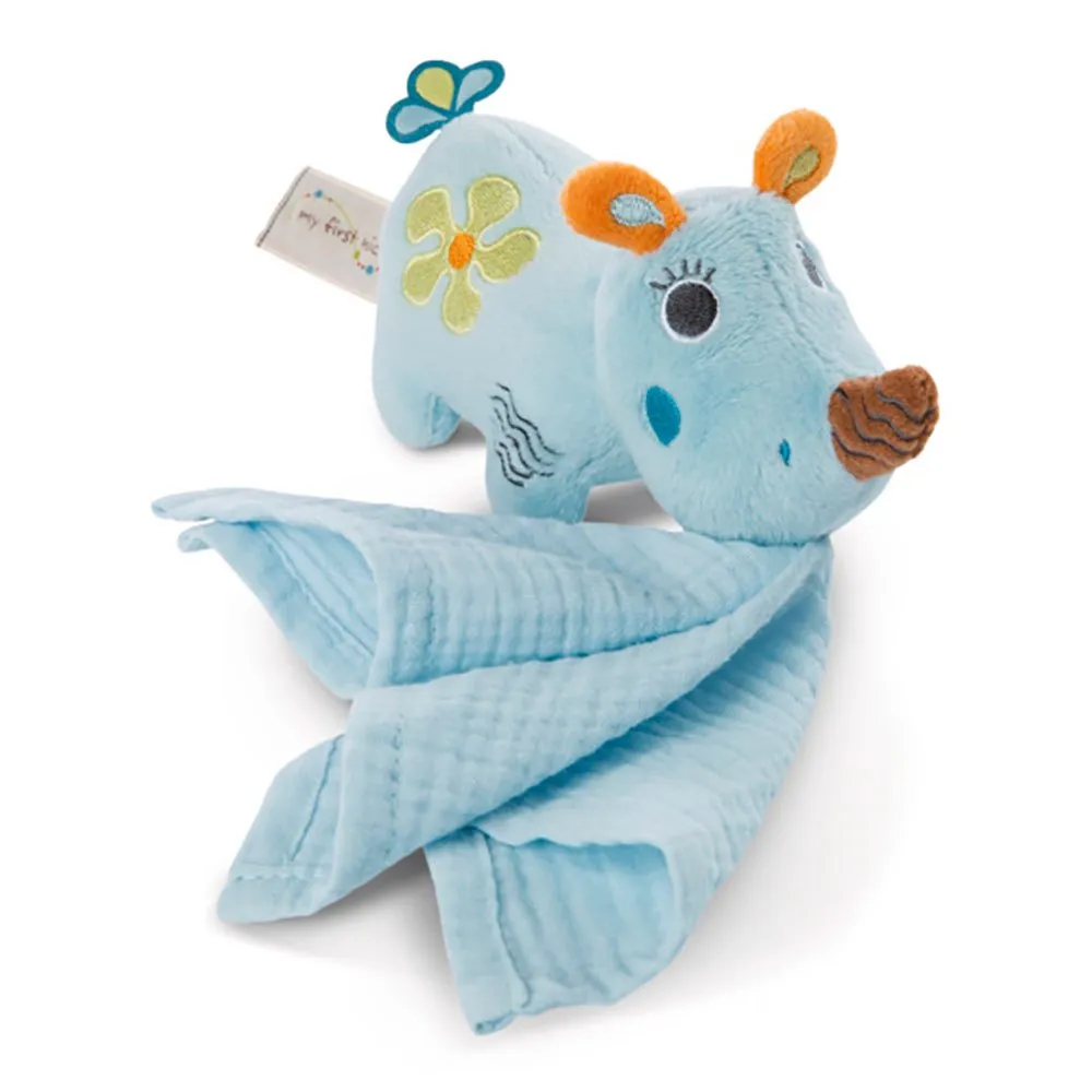 Nici Soft Rhino Manuffi3D 13 Cm With Muslin Cloth Teddy 1 Nici Soft Rhino Manuffi3D 13 Cm With Muslin Cloth Teddy
